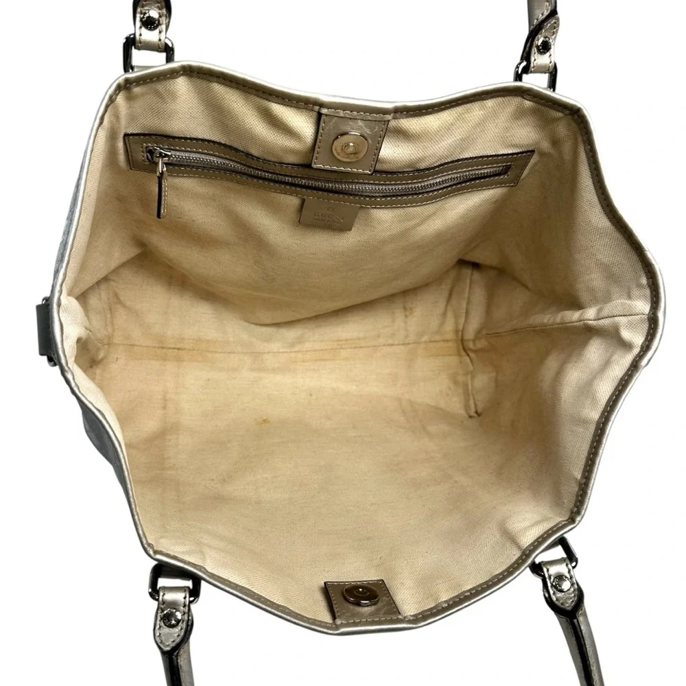 🤍Authentic Gucci Silver Joy GG Imprime Tote - Picture 12 of 16